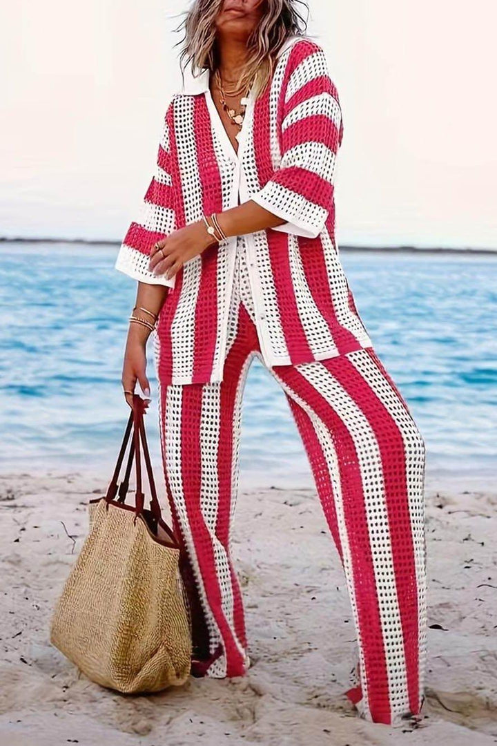 Amelia | Striped Set Elegant & Comfortable