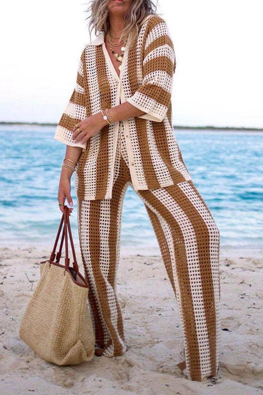 Amelia | Striped Set Elegant & Comfortable