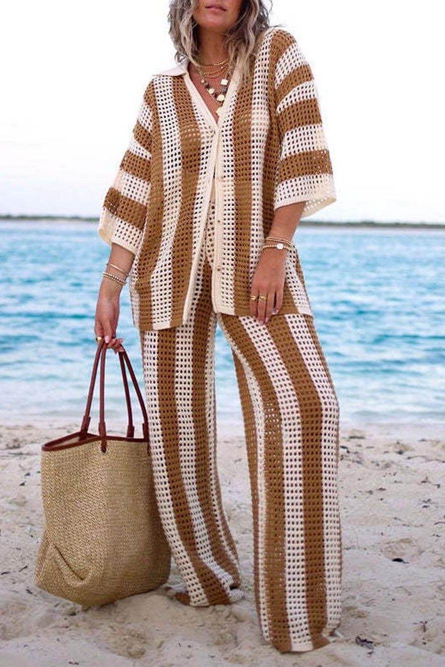 Amelia | Striped Set Elegant & Comfortable