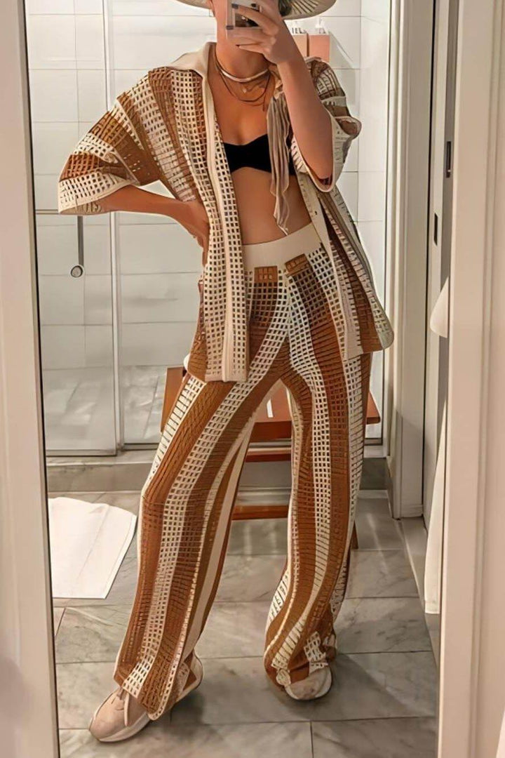 Amelia | Striped Set Elegant & Comfortable