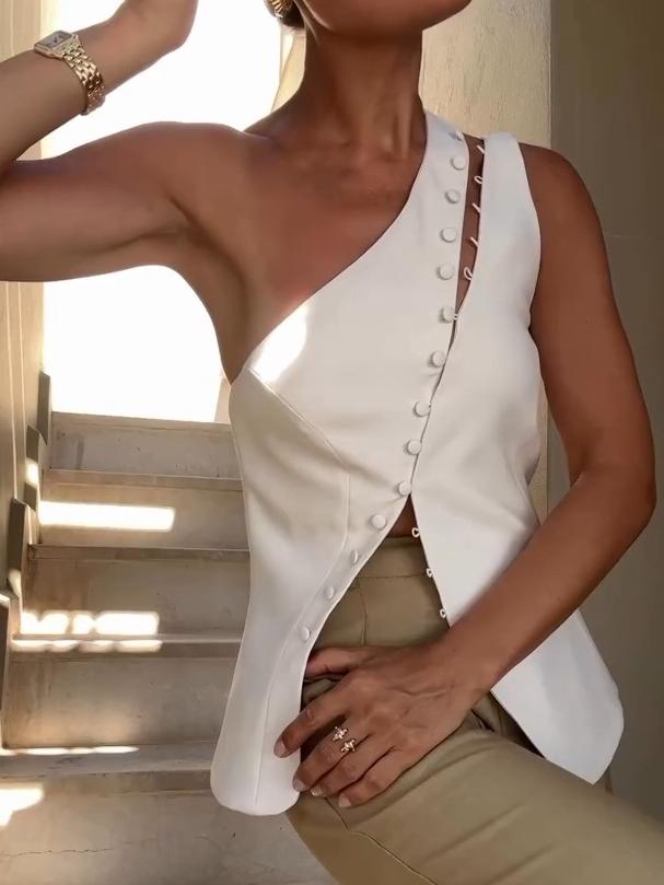 ARIELLE – MODERN ASYMMETRIC ONE-SHOULDER TOP